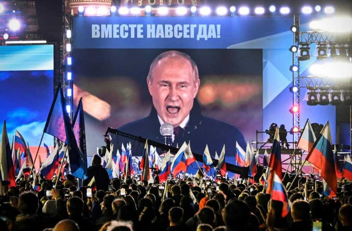 'Victory will be ours', President Vladimir Putin tells a packed crowd on Moscow's Red Square 'Victory will be ours', President Vladimir Putin tells a packed crowd on Moscow's Red Square