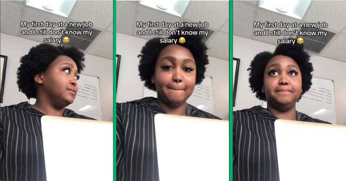 Woman starts new job Woman starts new job