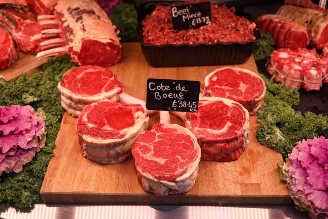 Cote de Boeuf steak on display at Borough Market in London, United Kingdom Cote de Boeuf steak on display at Borough Market in London, United Kingdom