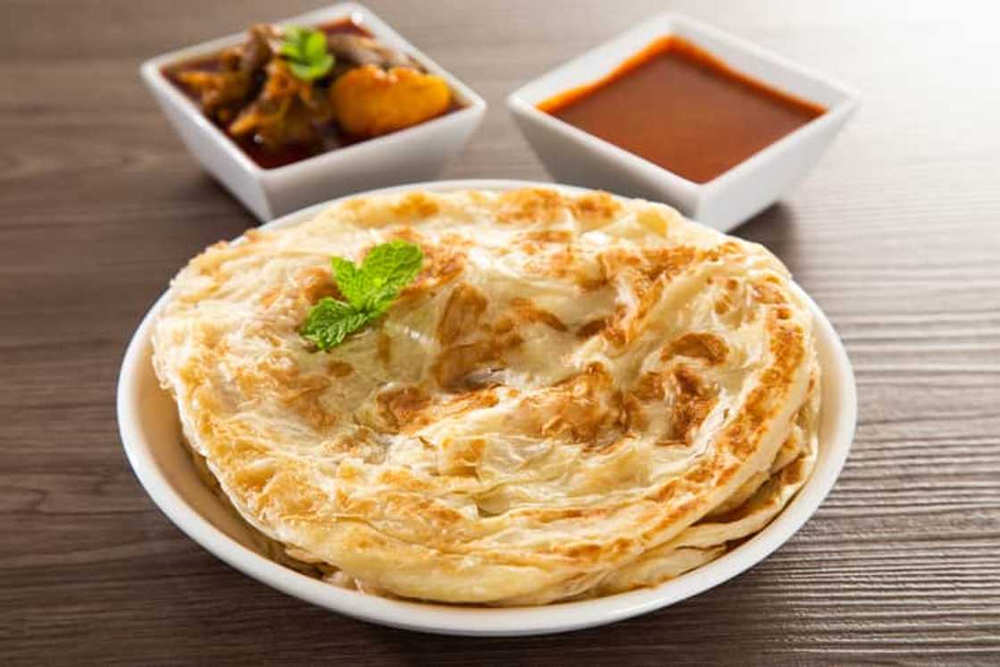 Roti and Indian curry Roti and Indian curry