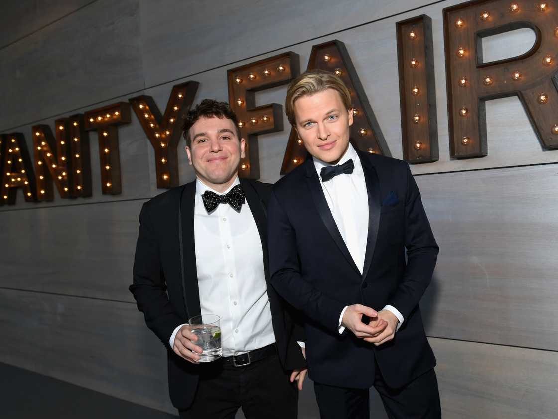 Jon Lovett and Ronan Farrow in Beverly Hills, California Jon Lovett and Ronan Farrow in Beverly Hills, California