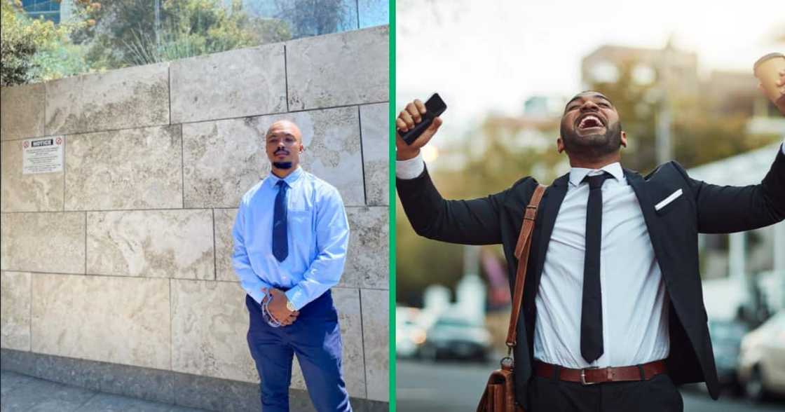 Kabelo Leseyane shared his success on Linkedin after he landed a job as a candidate attorney at Webber Wentzel.