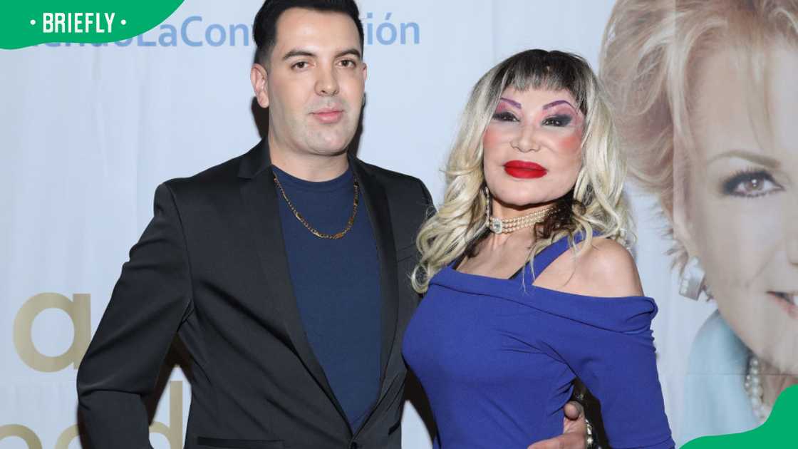 Markos D1 and Lyn May during the Todo Para La Mujer 30th Anniversary Red Carpet at Live Aqua hotel in 2019 Markos D1 and Lyn May during the Todo Para La Mujer 30th Anniversary Red Carpet at Live Aqua hotel in 2019