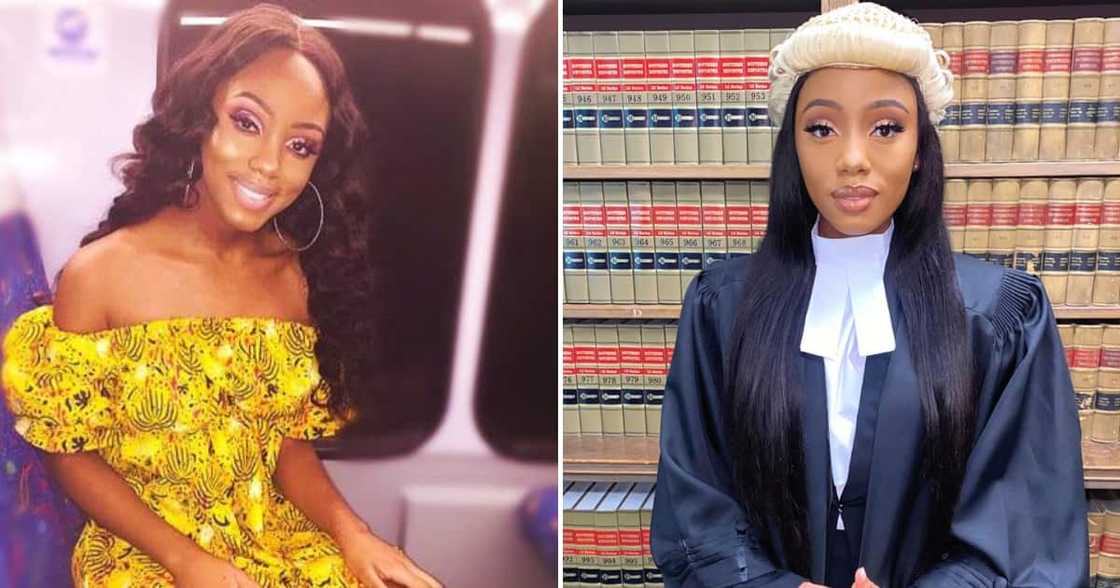 A young legal eagle is thrilled to be a barrister A young legal eagle is thrilled to be a barrister