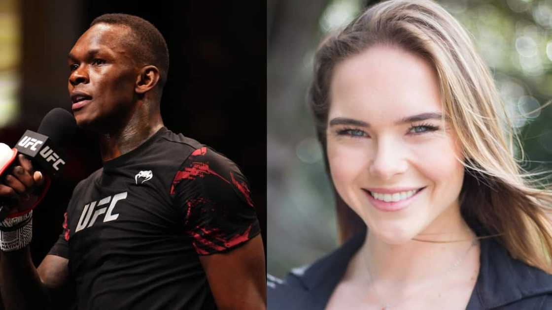 MMA fighter Israel and ex-girlfriend Charlotte. MMA fighter Israel and ex-girlfriend Charlotte.