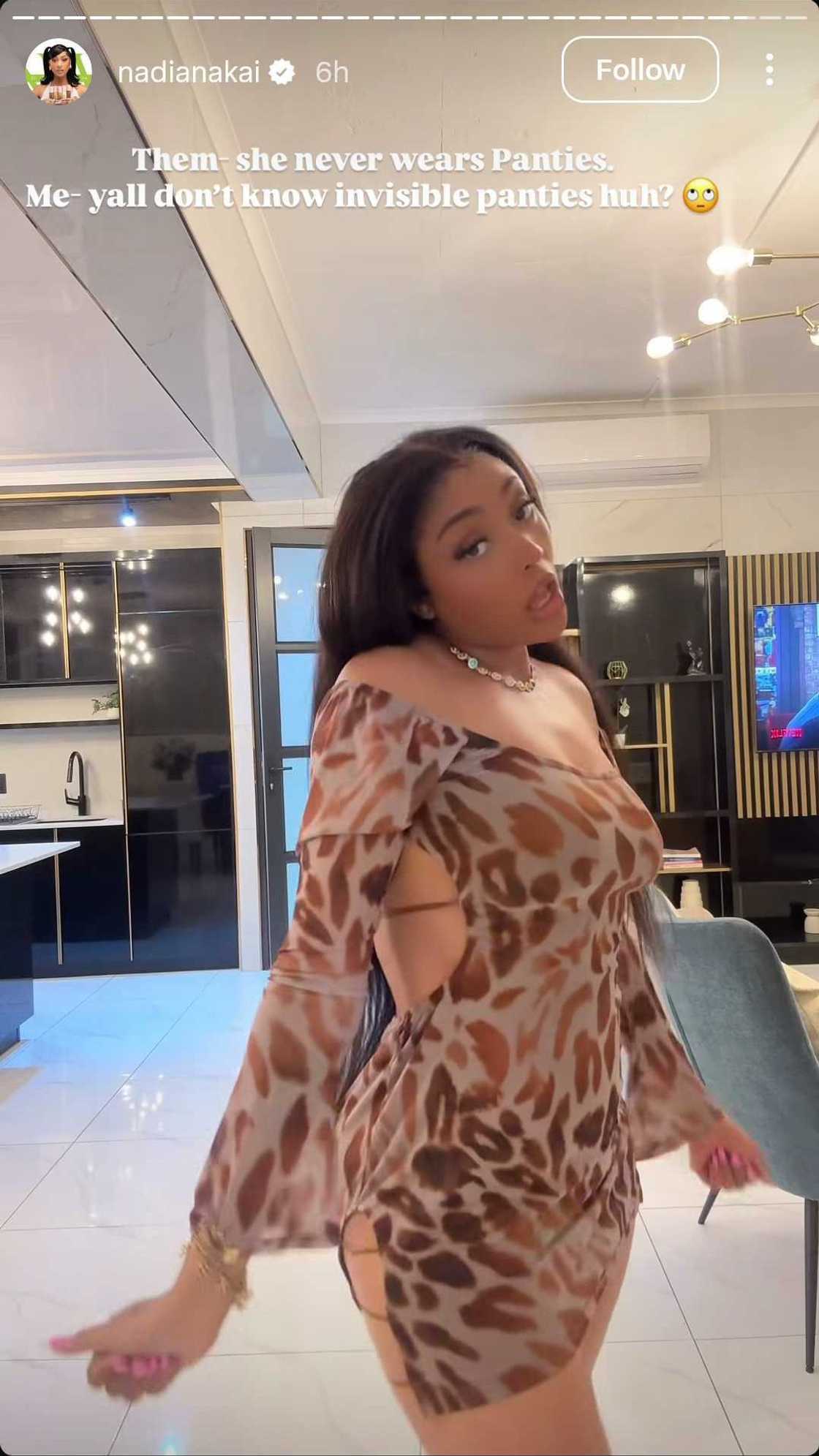 Nadia Nakai responds after being accused of not wearing underwear