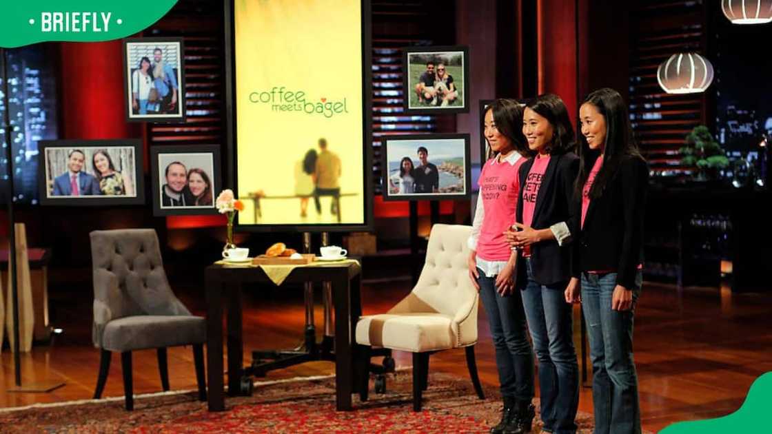 The Kang sisters pitching their idea on Shark Tank The Kang sisters pitching their idea on Shark Tank
