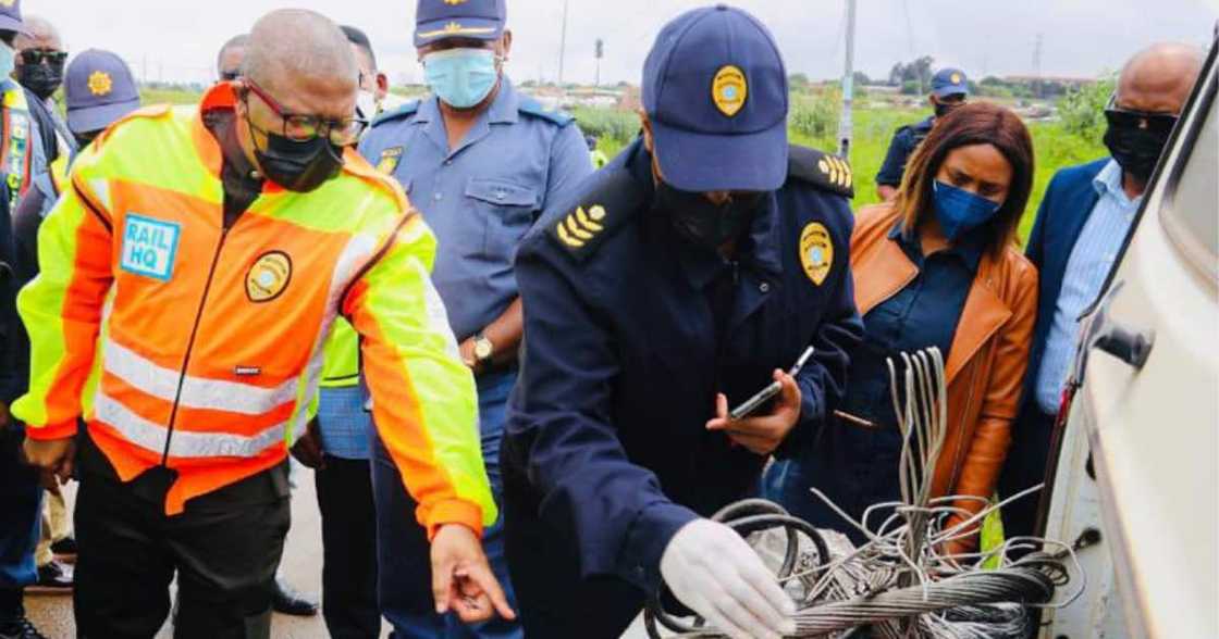 Transport Minister, Fikile Mbalula, Raids, Gauteng, Passenger Railway Agency of South Africa, Prasa, Infrastructure, Scrap metal, Copper, Justice system