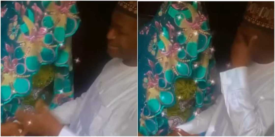 The bride’s father couldn’t control his outburst of emotion