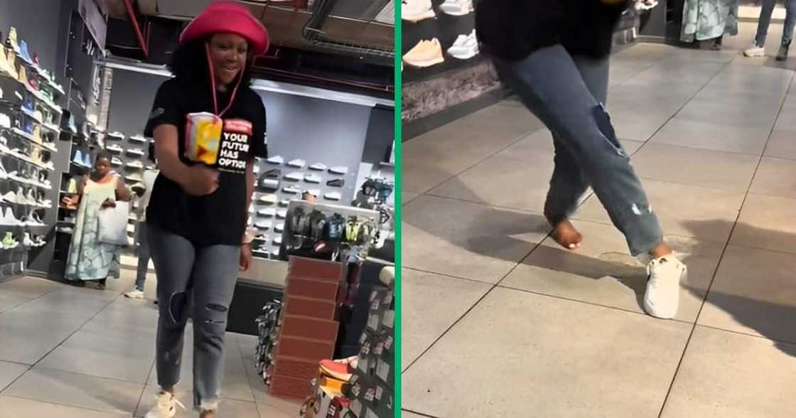 TikTok video shows woman testing sneakers at SportScene