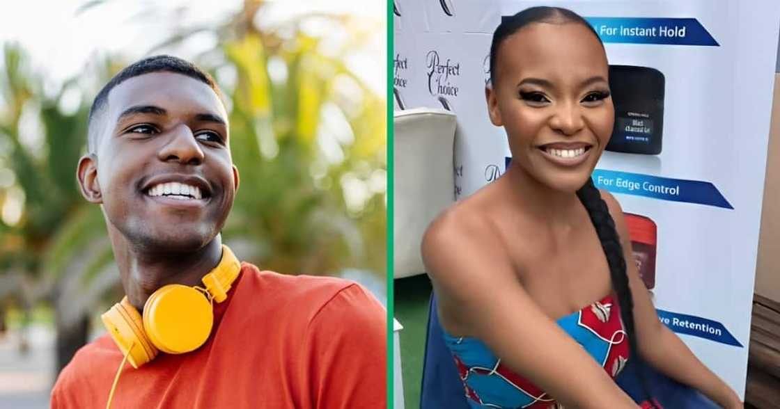 A TikTok video of a man serenades a young South African woman through the phone. A TikTok video of a man serenades a young South African woman through the phone.
