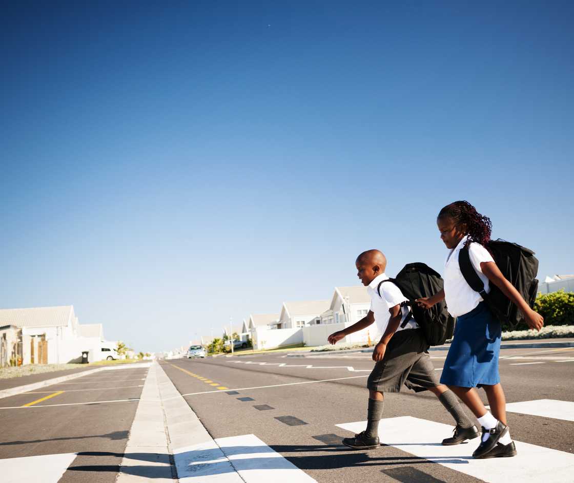 The man and boy raced near a school and sparked concern The man and boy raced near a school and sparked concern