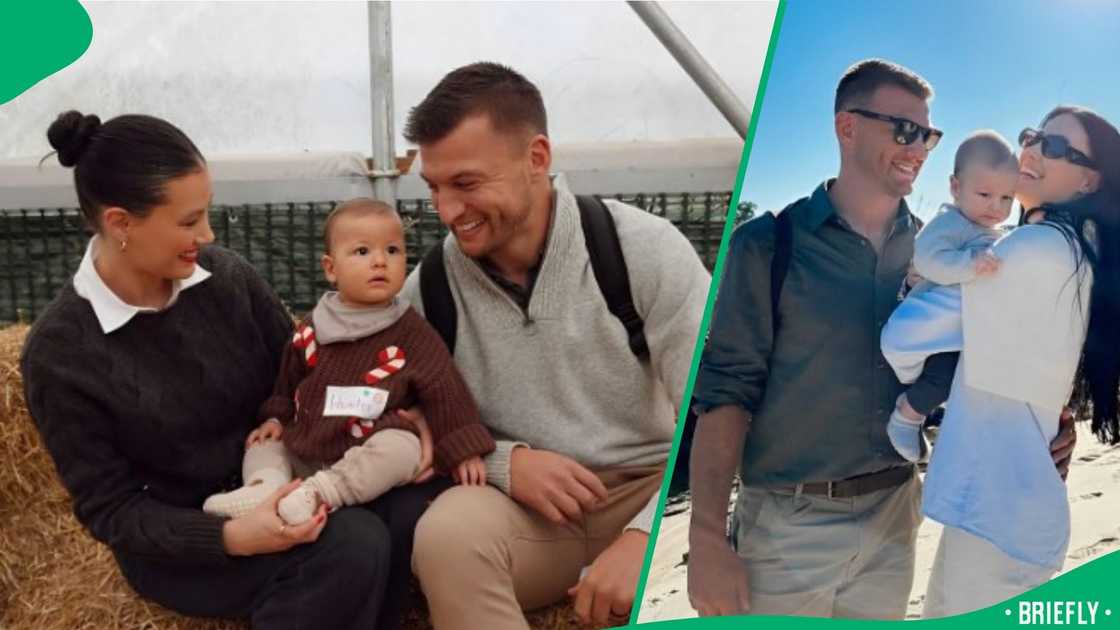 Marise and Handré Pollard with their son Hunter. Marise and Handré Pollard with their son Hunter.