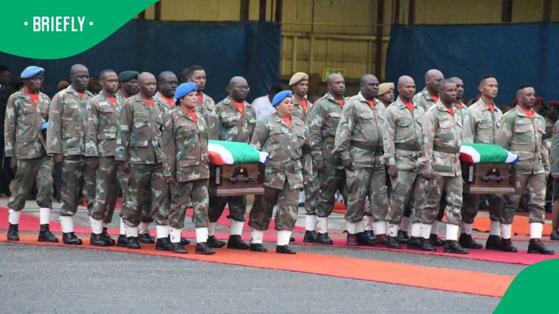 Five SANDF members were buried in Limpopo on 22 February 2025 Five SANDF members were buried in Limpopo on 22 February 2025