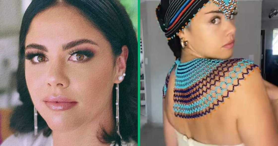 woman embraces African culture woman embraces African culture