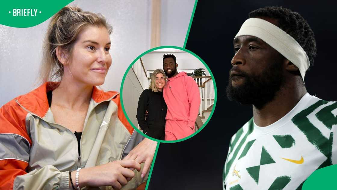 Rachel and Siya Kolisi during happier times.