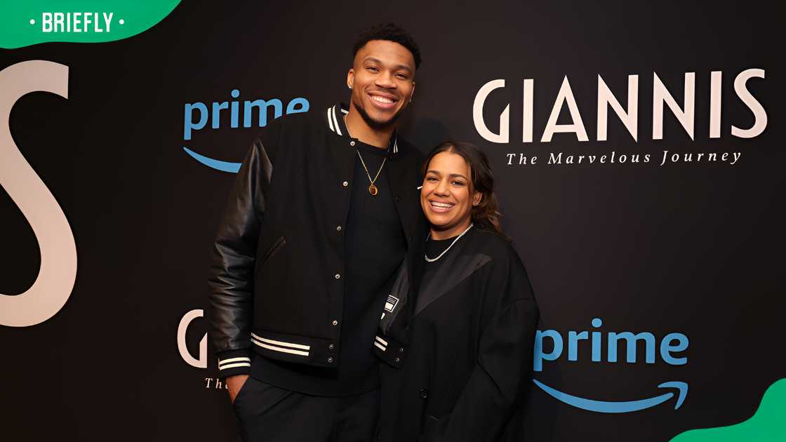 Giannis Antetokounmpo and Mariah Riddlesprigger in Indiana