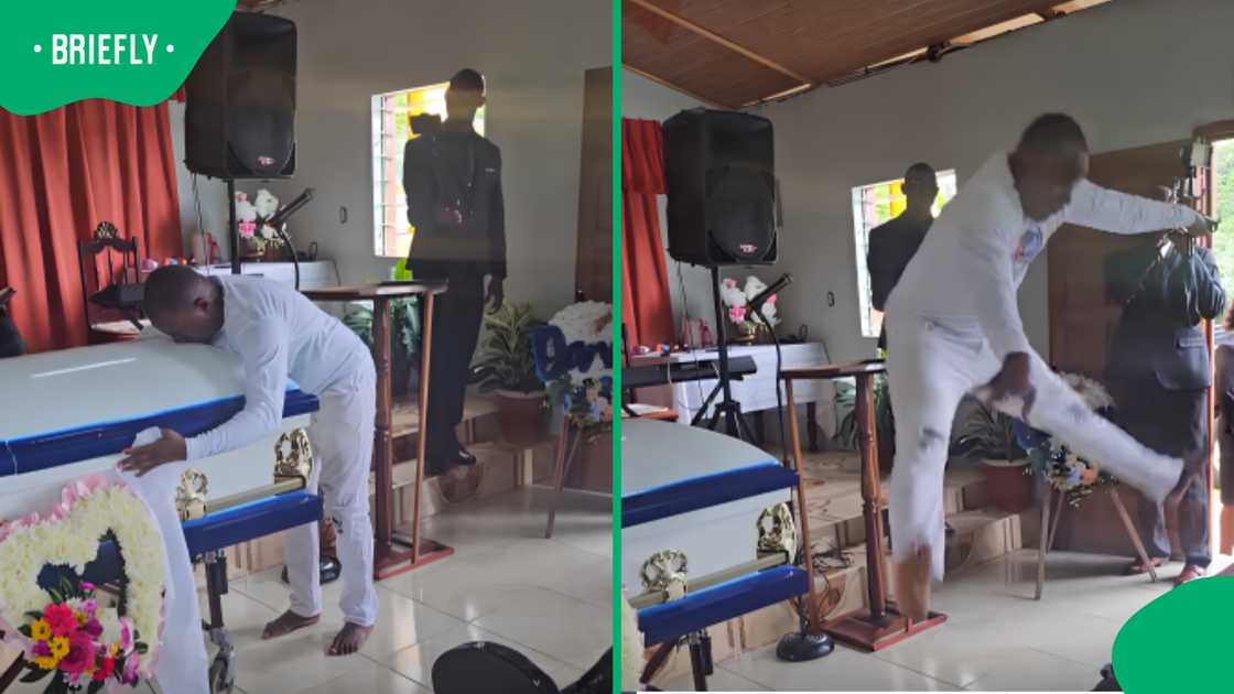 A son performs an emotional dance at mom’s funeral A son performs an emotional dance at mom’s funeral