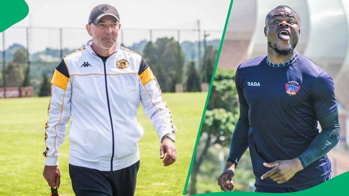 Nasreddine Nabi and Stanley Nwabali had a quick chat after a Nedbank Cup match on Saturday, 15 February 2025. Nasreddine Nabi and Stanley Nwabali had a quick chat after a Nedbank Cup match on Saturday, 15 February 2025.