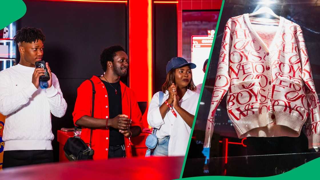 Three winners at the KFC Rewards launch won Boys of Soweto cardigans