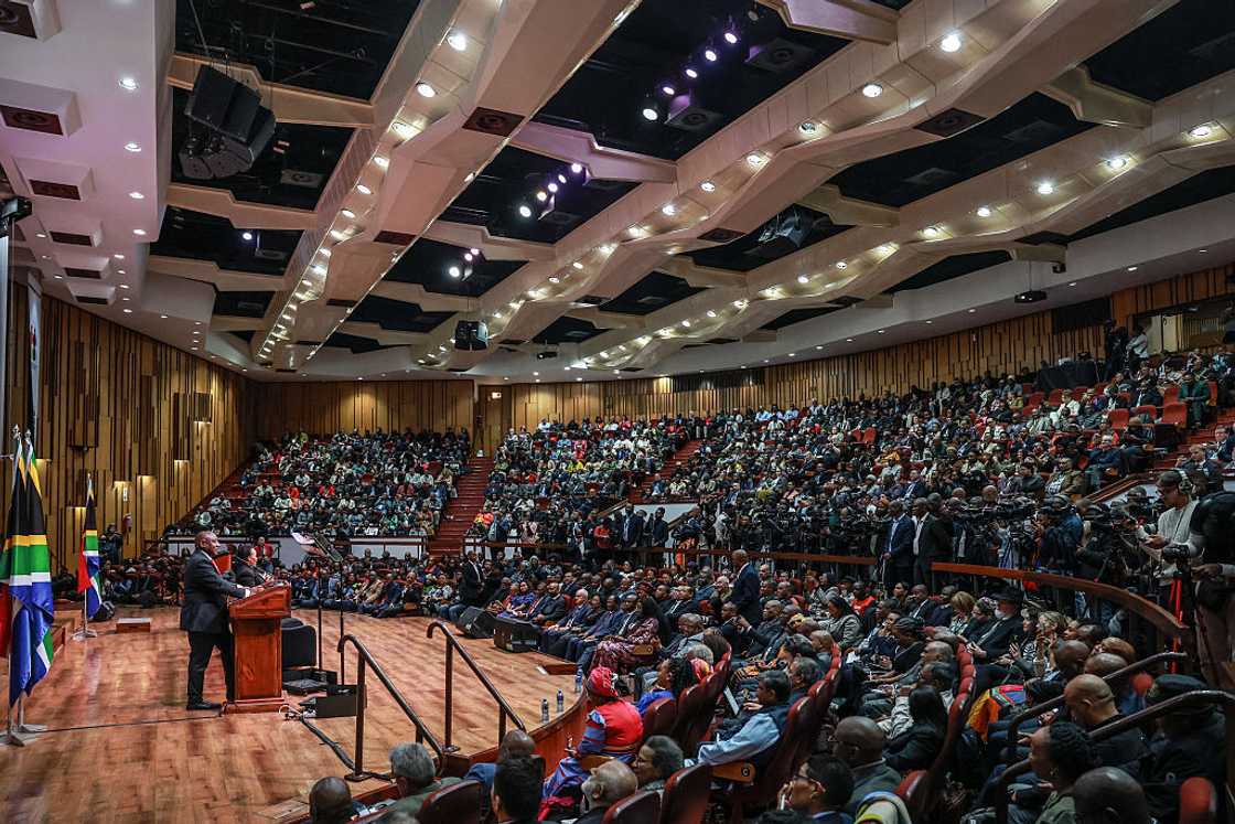 President Cyril Ramaphosa addressed Eminent Persons at the National Dialogue President Cyril Ramaphosa addressed Eminent Persons at the National Dialogue