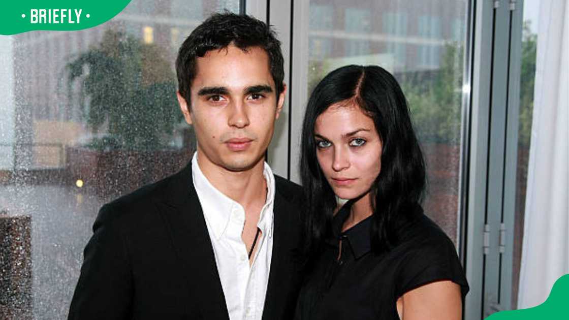 Actor Max Minghella and Leigh Lezark during Mercedes-Benz Fashion Week
