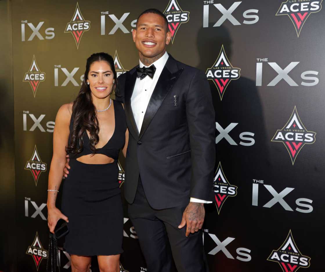 WNBA player Kelsey Plum of the Las Vegas Aces and tight end Darren Waller WNBA player Kelsey Plum of the Las Vegas Aces and tight end Darren Waller