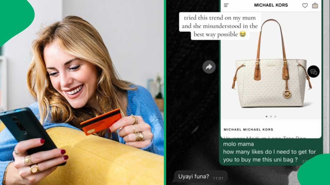 Mom transfers R20K to daughter for Michael Kors handbag Mom transfers R20K to daughter for Michael Kors handbag