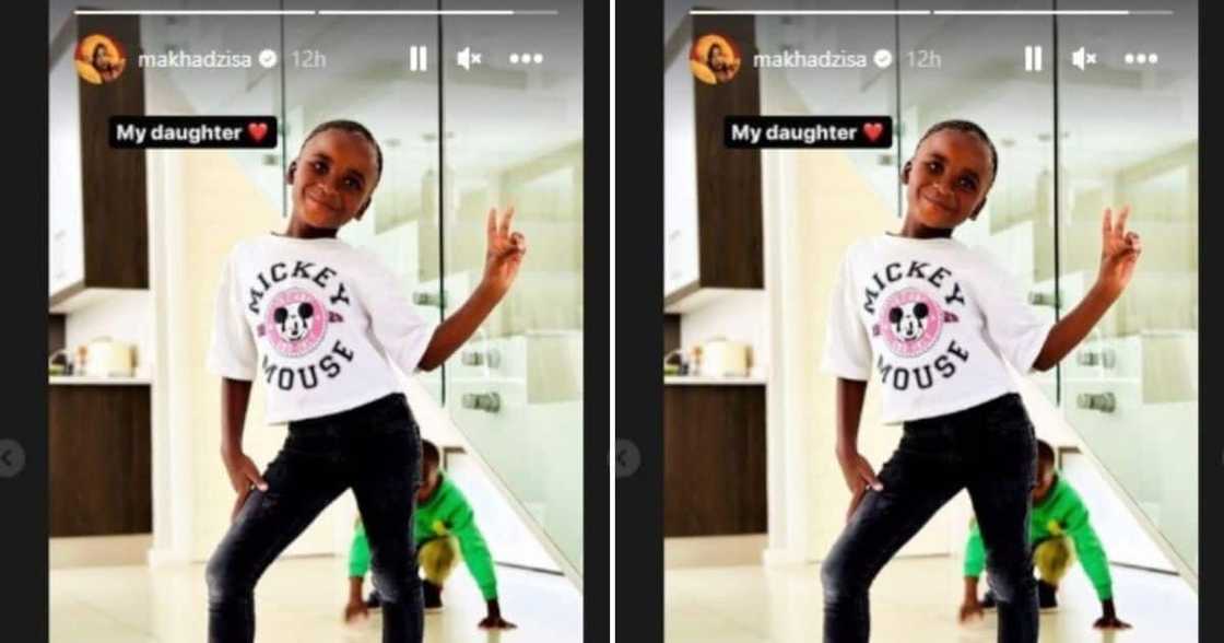 Makhadzi introduced her daughter on Instagram. Makhadzi introduced her daughter on Instagram.