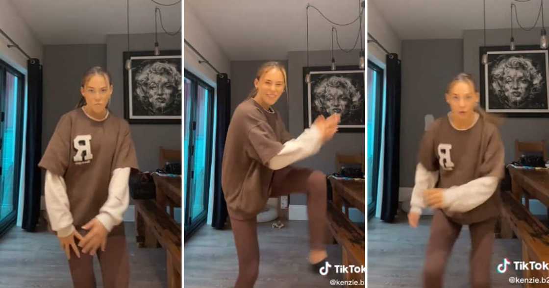 TikTok user Mckenzie Hargreaves dancing TikTok user Mckenzie Hargreaves dancing