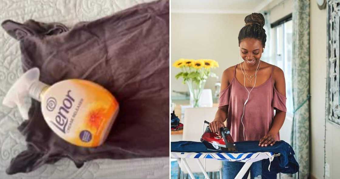 Woman shares a video of ironing hack.