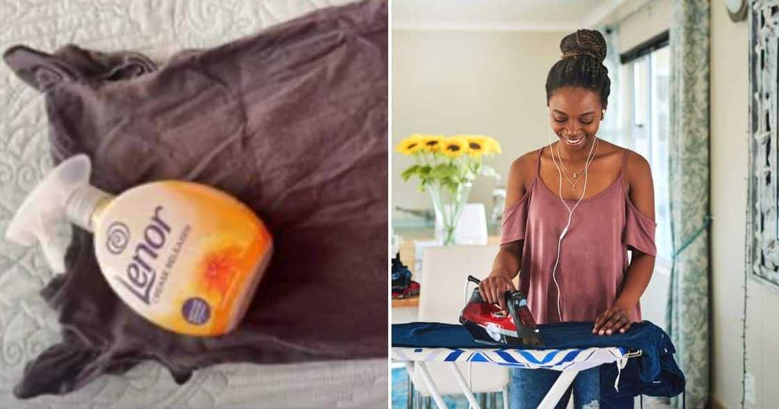 Woman shares a video of ironing hack. Woman shares a video of ironing hack.