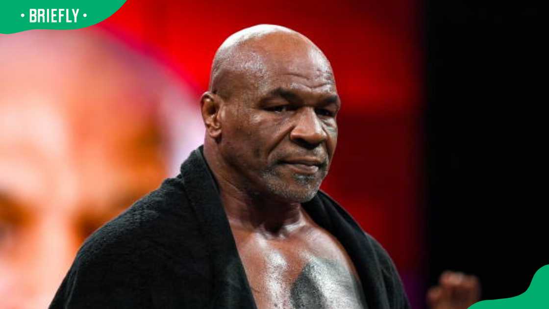 Mike Tyson during an open workout session Mike Tyson during an open workout session