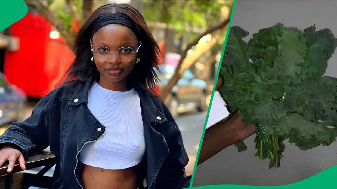 A woman posts a video of the surprise kale bouquet her boyfriend got her.