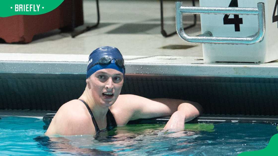 Lia Thomas at the 2022 Ivy League Women's Swimming and Diving Championships