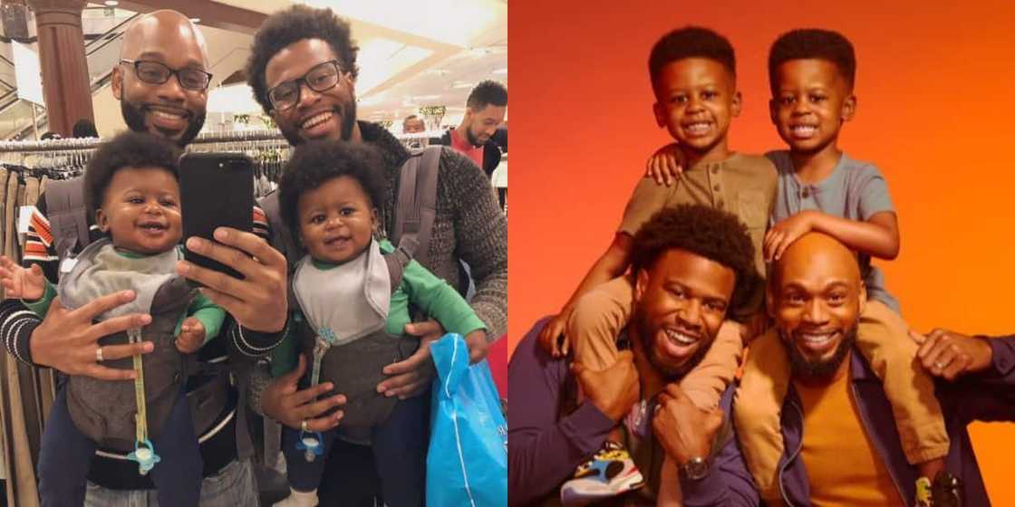 Twins, family photo, gay couples, gay fathers Twins, family photo, gay couples, gay fathers