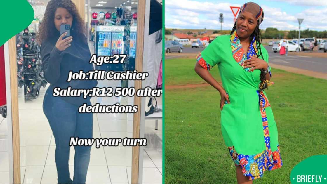A young woman’s TikTok about earning R12 500 per month as a cashier drew a wave of mixed comments from the public A young woman’s TikTok about earning R12 500 per month as a cashier drew a wave of mixed comments from the public
