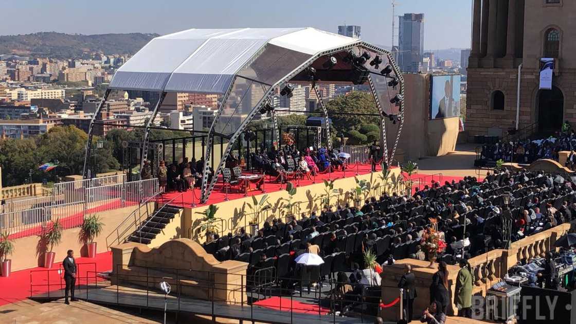 President Cyril Rampahosa is sworn in as the president of South Africa on Wednesday, 19 June at the Union Buildings in Tshwane President Cyril Rampahosa is sworn in as the president of South Africa on Wednesday, 19 June at the Union Buildings in Tshwane