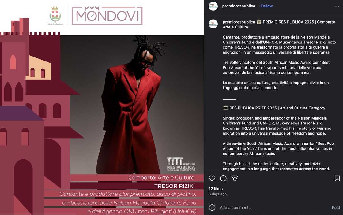 The Res Publica International Awards honoured Tresor The Res Publica International Awards honoured Tresor