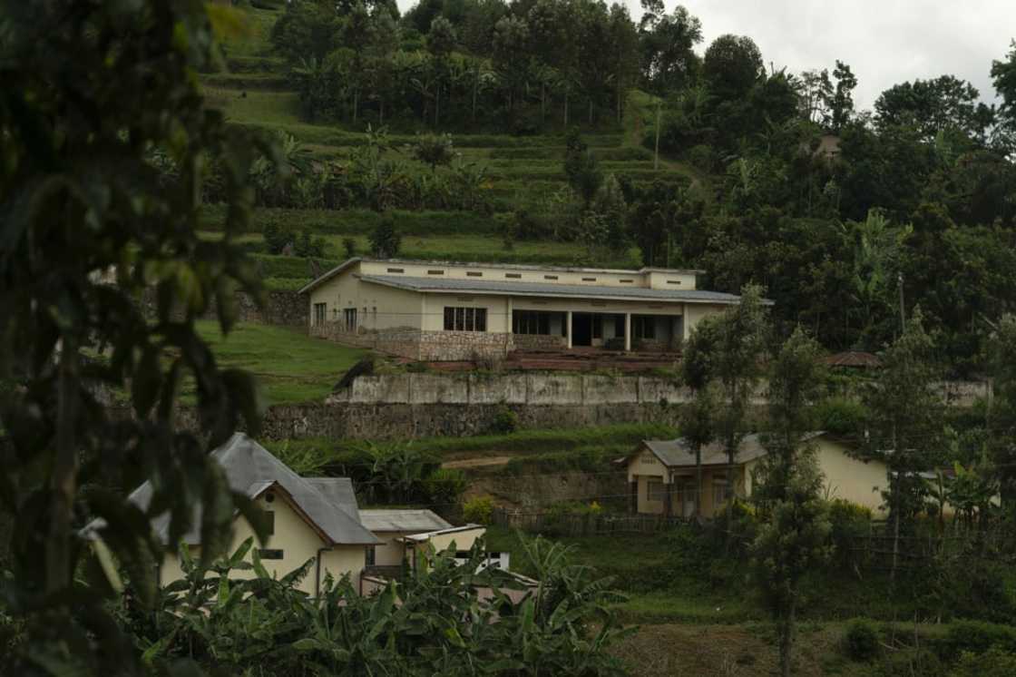 Kabuga's mansion, which still looms over the small brick houses in Nyange, now lies in ruins