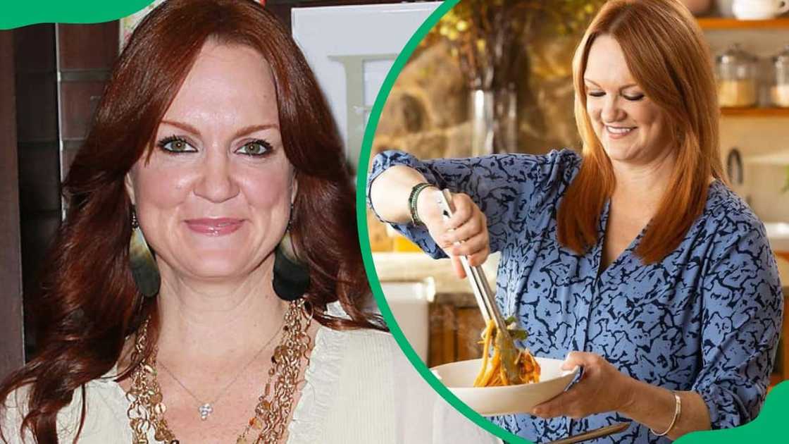 Ree Drummond attending a book signin at Barnes & Noble Booksellers (L). The blogger serving a meal (R) Ree Drummond attending a book signin at Barnes & Noble Booksellers (L). The blogger serving a meal (R)