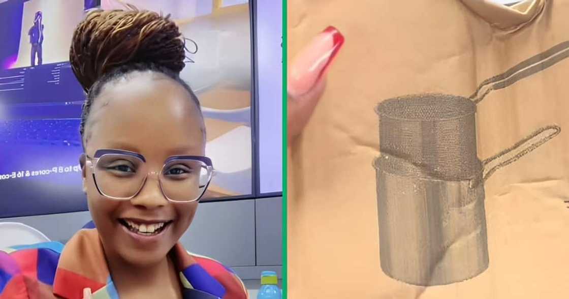 A woman showed off her colleague's Temu order gone wrong in a TikTok video. A woman showed off her colleague's Temu order gone wrong in a TikTok video.