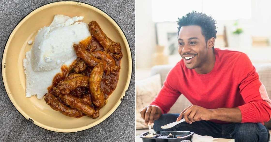 Pap and Chicken Necks, Mzansi, January, South Africa Pap and Chicken Necks, Mzansi, January, South Africa