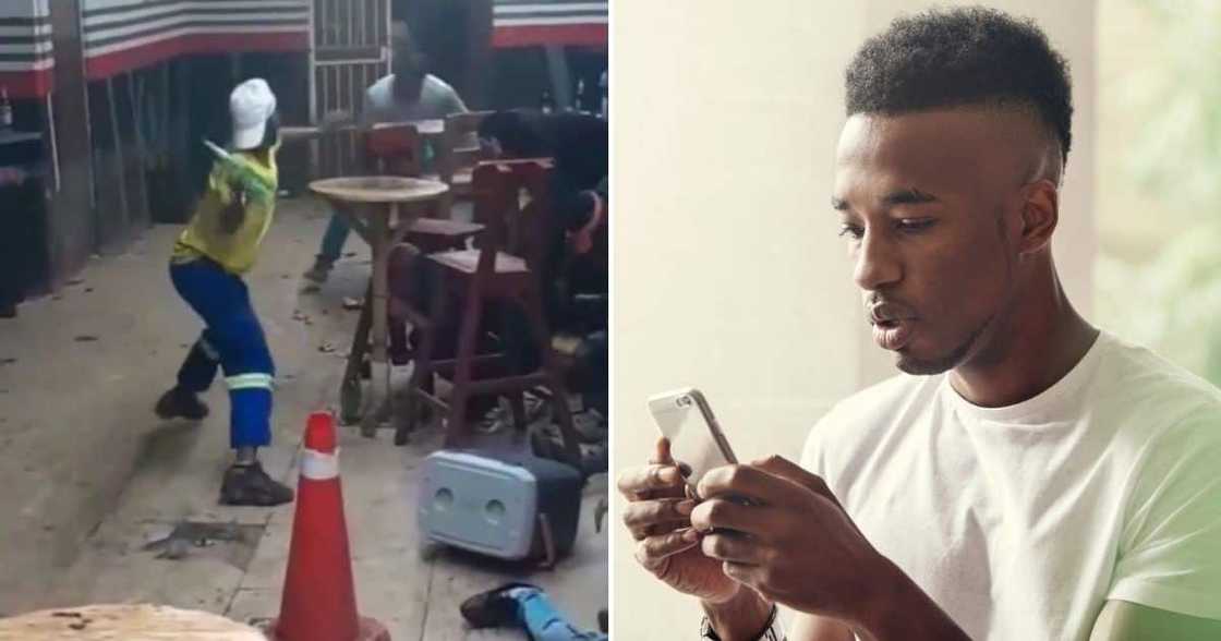 Man in Bafana Bafana t-shirt in tavern fight Man in Bafana Bafana t-shirt in tavern fight