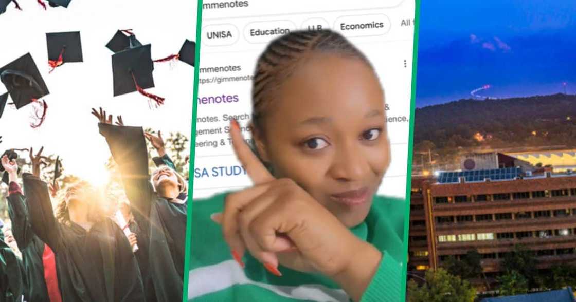 TikTok of woman showing UNISA how to study easier TikTok of woman showing UNISA how to study easier
