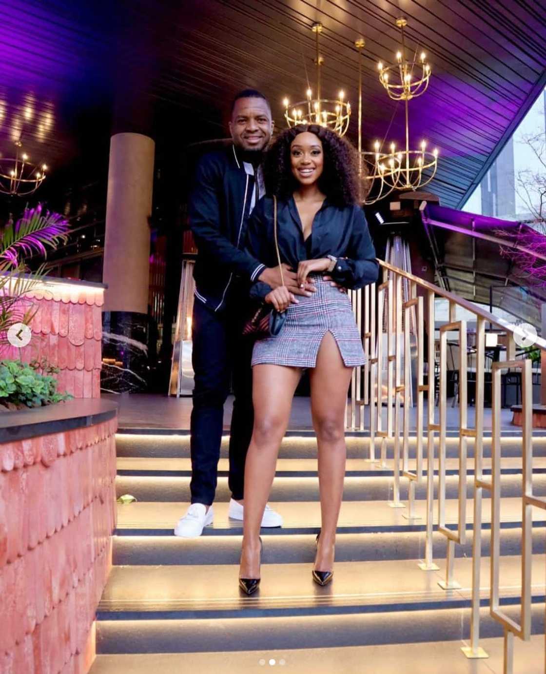 Itu Khune and his wife, Sphelele Makhunga