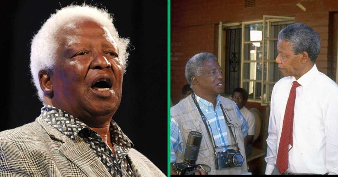 Anti-apartheid activist Peter Magubane with Nelson Mandela