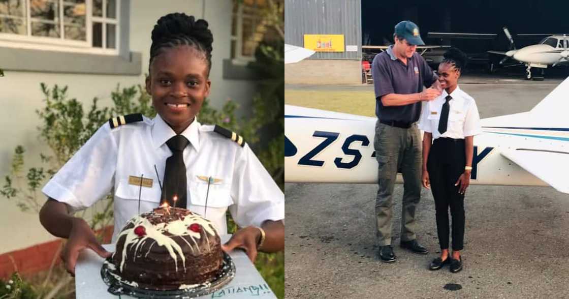 A young woman becomes a pilot A young woman becomes a pilot