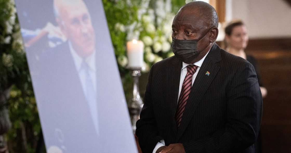 South Africans, President Cyril Ramaphosa, FW De Klerk, state memorial, Cape Town South Africans, President Cyril Ramaphosa, FW De Klerk, state memorial, Cape Town