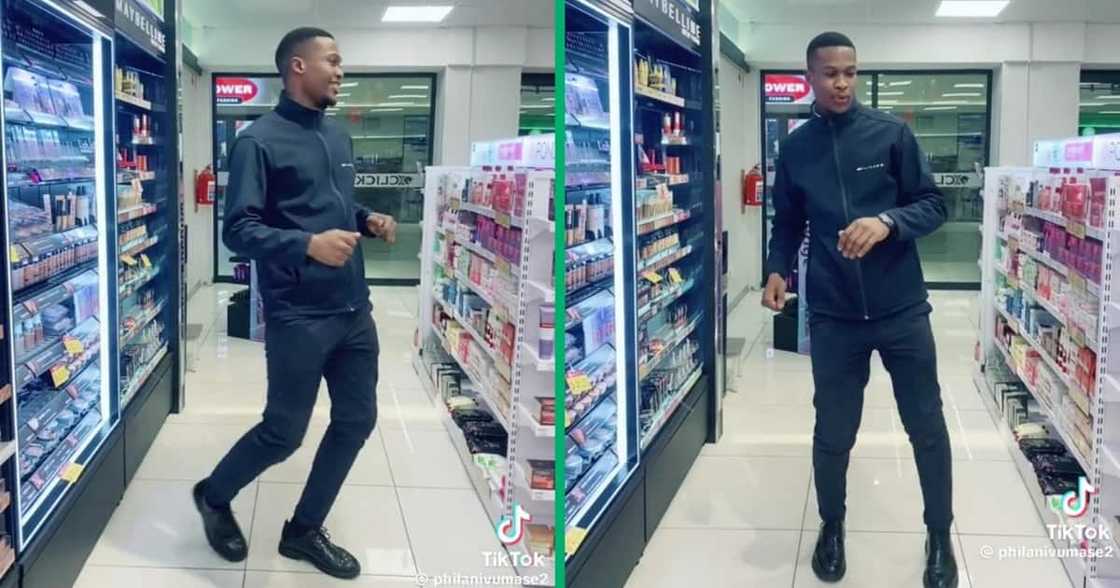 Man danced in a Clicks store Man danced in a Clicks store